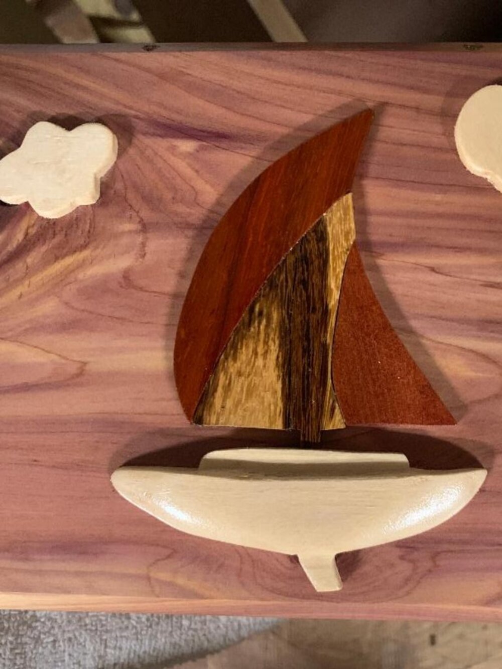 Hand crafted Jewelry Box - sailboat theme